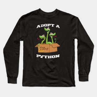 adopt a python funny gift Long Sleeve T-Shirt